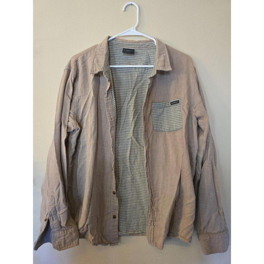 Oakley Men's Dusty Salmon Button Down Long Sleeve (L)
